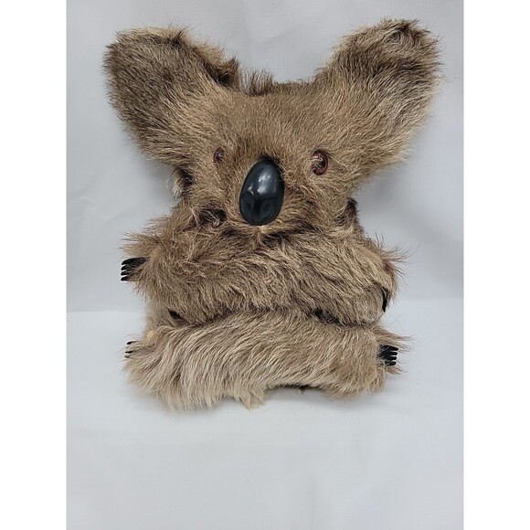Vintage Blue Gum Billy Hard Body Real Kangaroo Fur Koala Plush 10" - Picture 3 of 16